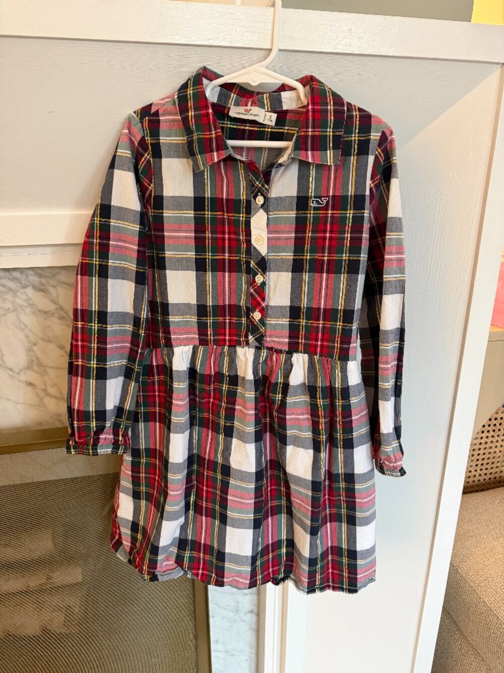 Vineyard Vines Girls Holiday Dress Size Small 7-8